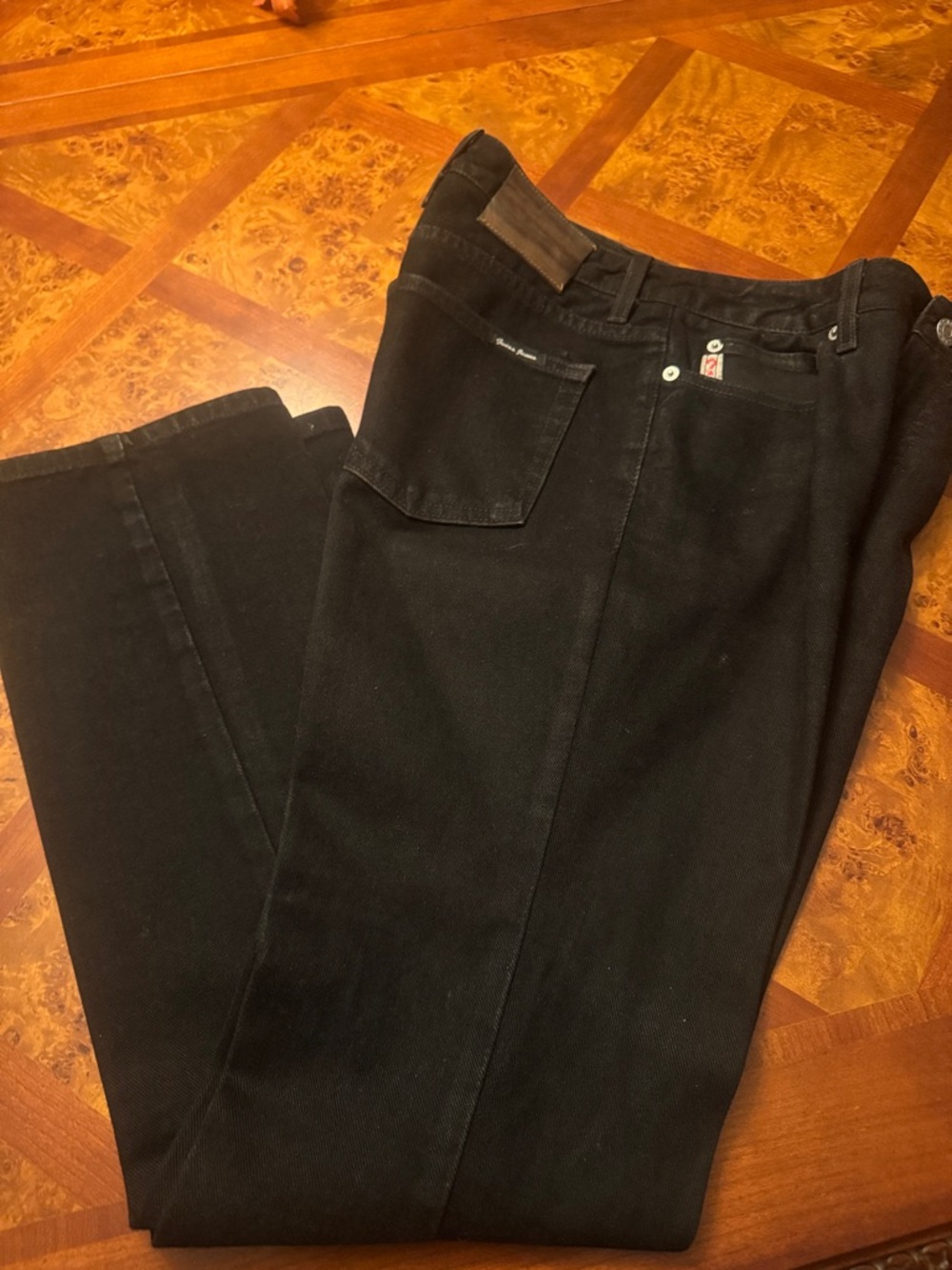 Guess Black Denim Jeans with Subtle Red Logo Tab